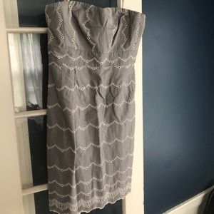 Jcrew strapless eyelet dress